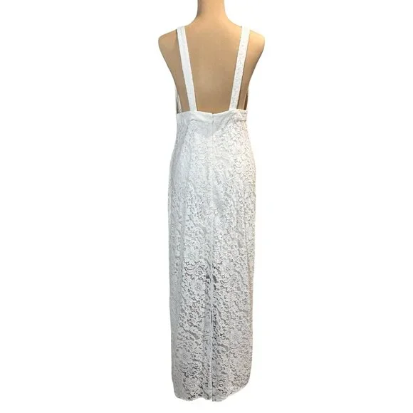 New Reformation Aigio Dress Size 10 Lace Maxi White Wedding Event Prom Timeless - Picture 6 of 16